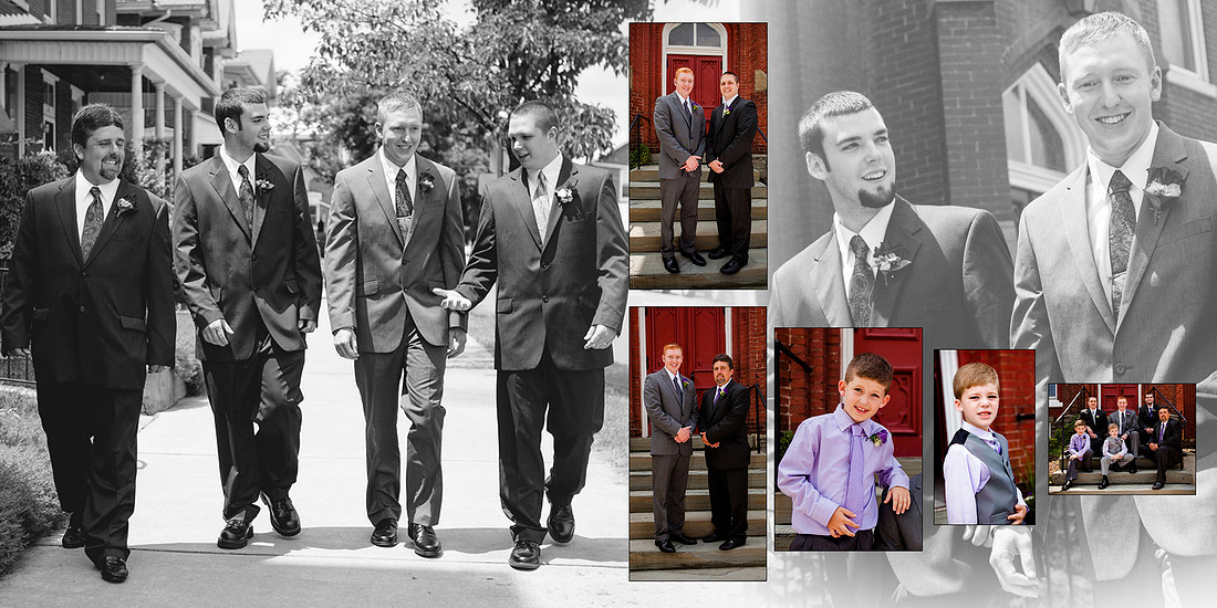 Groomsman wedding photography Harrisburg pa album